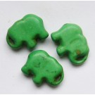Synteettinen howliitti norsu 20x15mm vihreä, 1 kpl