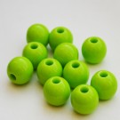Akryylihelmi 12mm pyöreä vihreä, reikä 3,2-3,5mm, 1 kpl