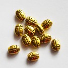 Ant.kuldne metallhelmes Lepatriinu 7,5x5,4mm, 1 tk