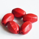 Punane sünteetiline Türkiis 20x13mm, 1 tk