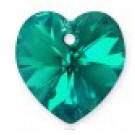 Swarovski Heart Pendant Blue Zircon AB, 1 kpl