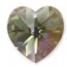 Swarovski Heart Pendant Black Diamond AB, 1 kpl