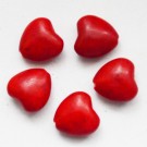 Turkoosi Sydän 12x12mm synteetinen, värjätty, punainen 1 kpl.