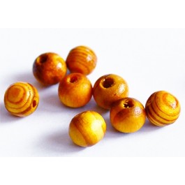 Wooden beads 8mm, hole 1mm, 10 pcs in a package