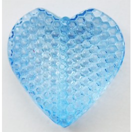 Acrylic beads Heart 24x24mm, light blue, 1 pcs