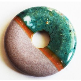 Jasper ocean donuts 40 mm, semi-precious stone, 1 pcs