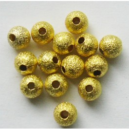 Kuldne metallhelmes 6 mm, 1 tk