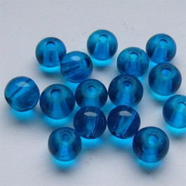 Sinised klaashelmed 6mm, 10tk