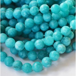 Jade beads 10-11mm natural, dyed, turquoise color, 1 pcs