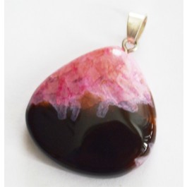 Agate pendant 33x30mm natural, dyed, 1 pcs