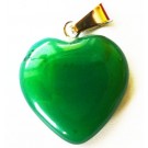 Agate pendant, dyed, with Stainless Steel snap on bails, Heart, natural, 22x21mm,  1 pcs