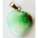 Agate pendant, dyed, with Stainless Steel snap on bails, Heart, natural stone, 22xx21mm,  1 pcs