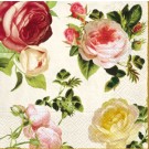 Decoupage napkin Roses 33x33cm, 1 piece per package