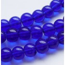 Ümar klaashelmes lillakas-sinine, 6mm, 10 tk