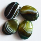Agate beads 25x18mm oval, natural, dyed,  4 pcs