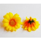 Silk Flowers 40mm yellow, 1 pcs