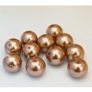 Glass pearls 14mm saddle brown, 1 pcs
