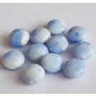 Glass beads 16x9mm blue, hole 1mm, 1 pcs