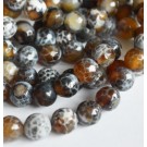 Agate beads 10mm natural, faceted, dyed,  - 1 pcs