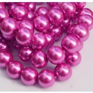 Glass pearls 12mm pink, 1 pcs