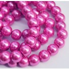 Glass pearls 10mm pink, 1 pcs