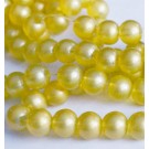 Glass pearls 10mm transtarent  light yellow, 1 pcs
