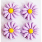 Adhesive artificial resin decoration 16x4,5mm, purple, pack of 4 pcs
