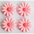 Adhesive artificial resin decoration 16x4,5mm, pink, pack of 4 pcs