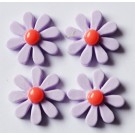 Adhesive artificial resin decoration 17 ~ 18x5 ~ 6mm, purple, pack of 4 pcs