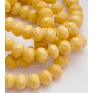 Glass beads 8x6mm faceted, abacus, light orange, hole 1 mm, 1 pcs