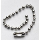 Iron ball chain, platinum color, 95~100x2.5mm, 1 pcs