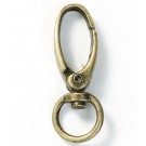 Keychain  clasp  44x17mm, bronze color , 1 pcs