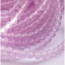 Agate beads 6mm natural, round, dyed light violet,  1 pcs
