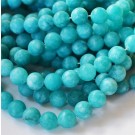 Jade beads 10-11mm natural, dyed, turquoise color, 1 pcs