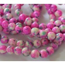 Jade beads 8mm natural dyed, 1 pcs