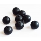 Onyx beads 12mm synthetic, matte, black, 1 pcs