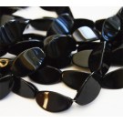 Glass beads 20x10mm, black, 1 pcs