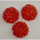 Kunstvaigust liimitav sädelev lill 12mm, punane, 1 tk