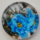 Glass cabochons Flower 14mm, 1 pcs