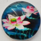 Glass cabochons Flower 14mm, 1 pcs