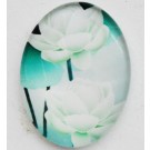 Glass cabochons Flower 18x13mm, 1 pcs