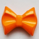 Acrylic beads Bowknot  26x19mm orange, 1 pcs