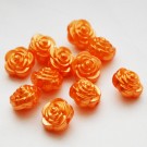 Akrüülhelmes Lill 12mm pärliläikeline oranž, 1 tk