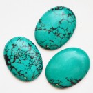 Turquoise gemstone cabochons 32x22mm oval natural, 1 pcs